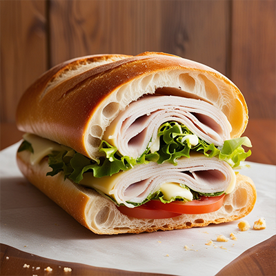 FRENCH BAGUETTE TURKEY & CHEESE