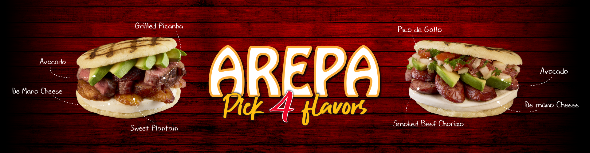 AREPA PICK 4 FLAVORS