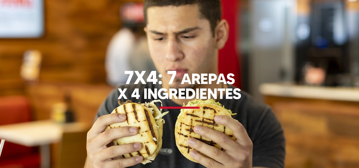 7x4 7 Arepas x 4 ingredientes