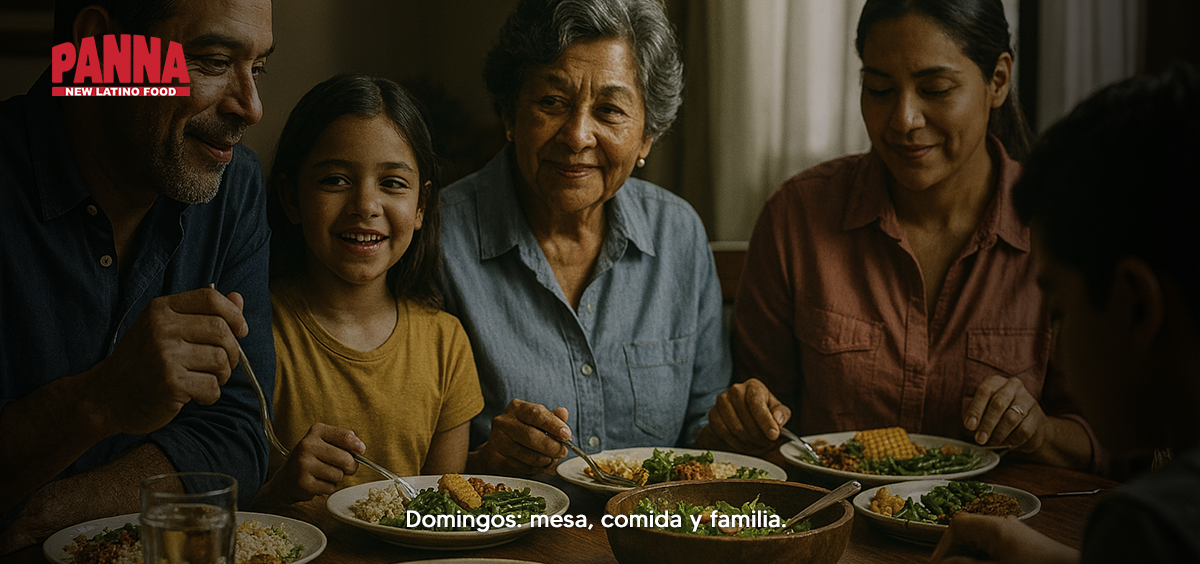 Domingo mesa, comida y familia.
